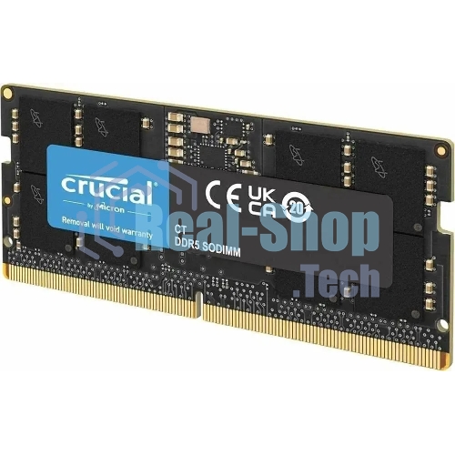 Оперативная память Crucial, DDR5, 16GB (1x16 GB), 4800 MHz, CL40, SO-DIMM