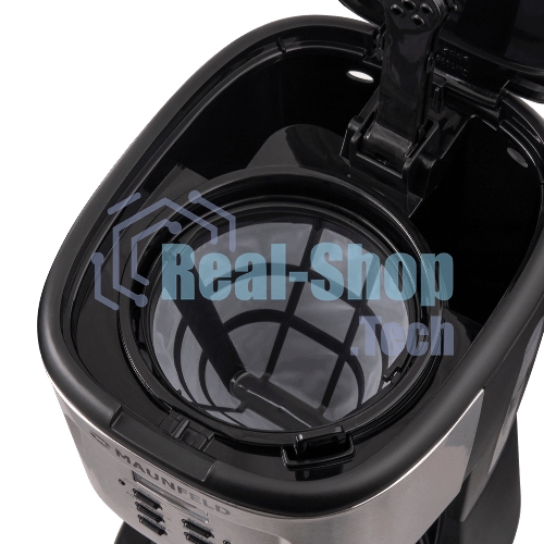 Кофеварка капельная Maunfeld MF-722S серебристый/черный, исп. кофе - молотый, 1.5 л, 900 Вт.