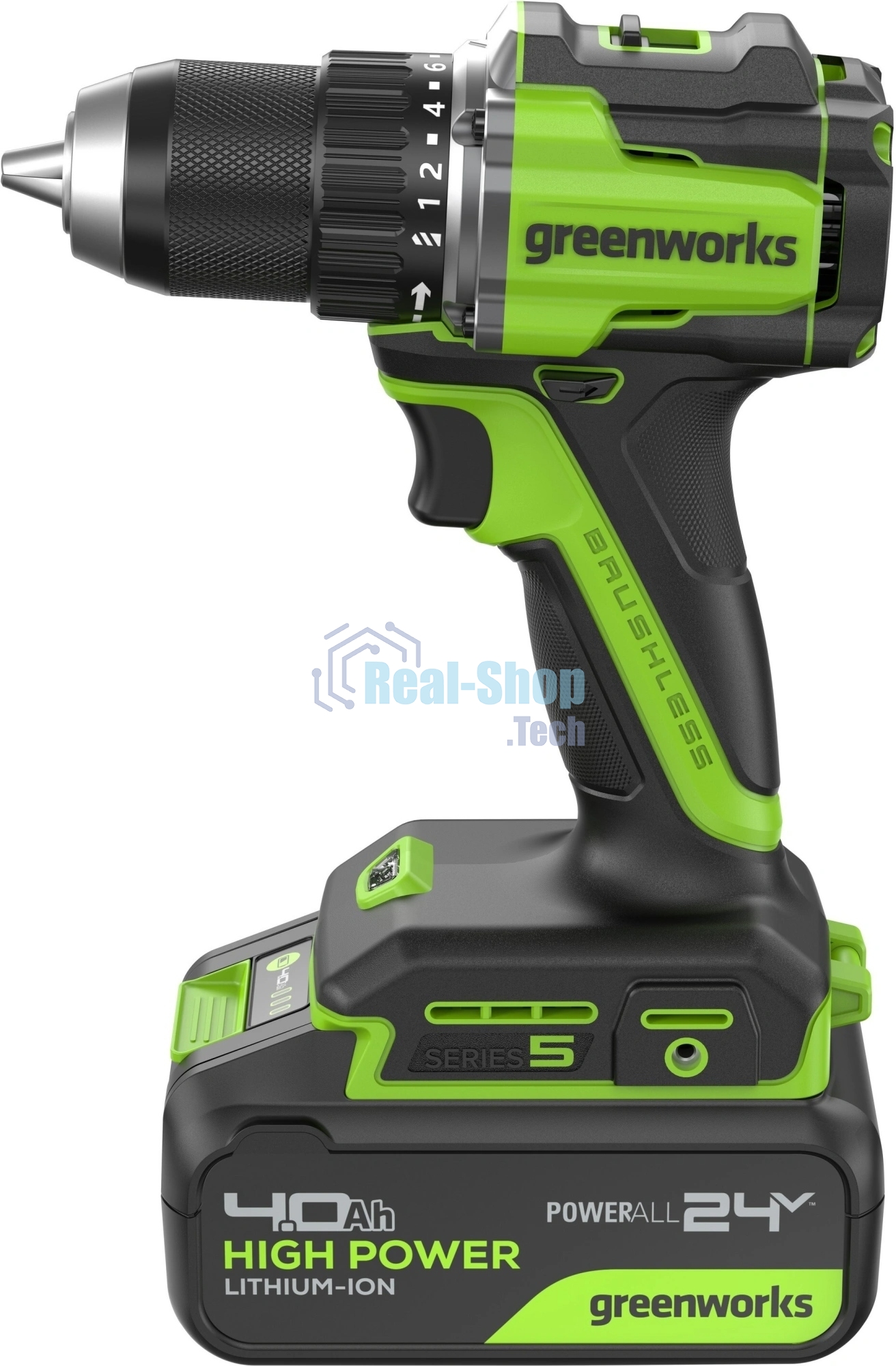 Дрель безударная Greenworks DD560 патрон:быстрозажимной реверс (3708407CUB)