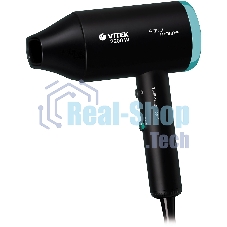 Фен VITEK VT-1324 черный/разноцветный, 2200 Вт, ионизация