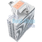Кулер для процессора Thermalright Assassin Spirit 120 Vision ARGB White (4-pin PWM, LED temp., 154mm, Al/Cu, 4x6mm, ARGB, 1x120mm, 66.17CFM, 25.6dBA, 1500RPM, S: 1851/1700/1200/115X, AM5/AM4, white)