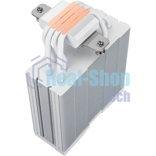 Кулер для процессора Thermalright Assassin Spirit 120 Vision ARGB White (4-pin PWM, LED temp., 154mm, Al/Cu, 4x6mm, ARGB, 1x120mm, 66.17CFM, 25.6dBA, 1500RPM, S: 1851/1700/1200/115X, AM5/AM4, white)