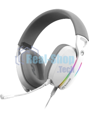 Гарнитура Marvo Pulz 70S Gaming Headset белый, проводная, USB, 7.1 Surround, RGB-подсветка