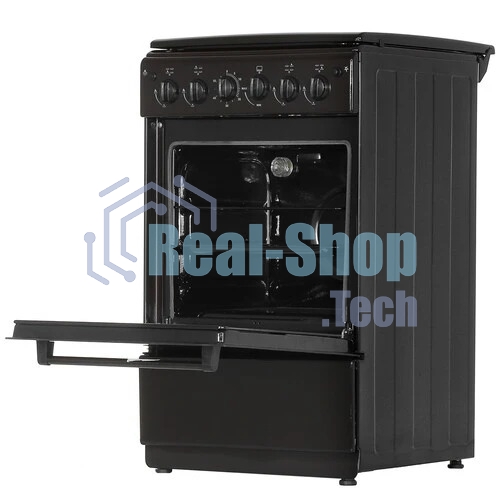 Плита газовая Cezaris ПГ 2150-11 коричневый, конфорок 4 шт, духовка 43 л, 51 см x 85 см x 55 см