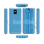 Портативный аккумулятор Maxvi PB10-11 10000 мАч blue 3A, встроенные кабели USB A/Type-C/Lightning