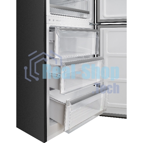 Холодильник DeLonghi DCS 19NFI NB DAMIANO черный двухкамерный 230/100л морозилка снизу, No Frost