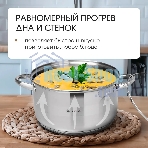 Набор посуды Zeidan Z-50632 6 предм.: кастрюля с/кр 2,0 л (16 см), кастрюля с/кр 3,0 л (18 см), кастрюля с/кр 4,0 л (20 см), нержавеющая сталь, комбинированная полировка снаружи, зеркальная полировка внутри, шкала литража, крышки - стекло, 5-ти СТЕПОВОЕ КАПСУЛИРОВАННОЕ