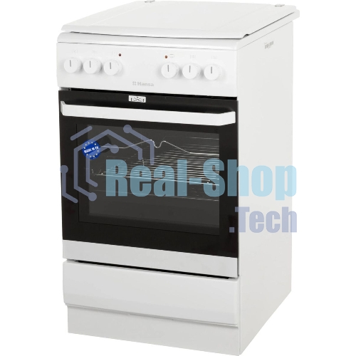 Плита электрическая Hansa FCEW54120 белый, конфорок 4 шт, духовка 62 л, 50 см x 85 см x 60 см
