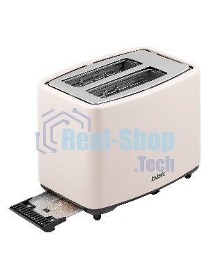 Тостер BBK TR84 молочный, 950 Вт, 2 слота