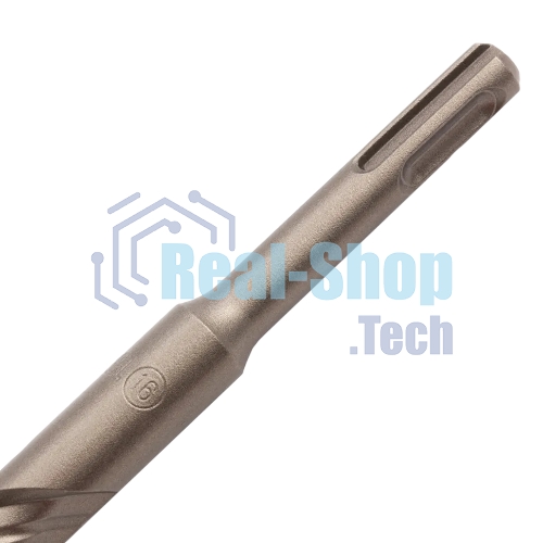 Бур по бетону Denzel двойная спираль, Cobalt W-tip, 16x210 мм, SDS PLUS