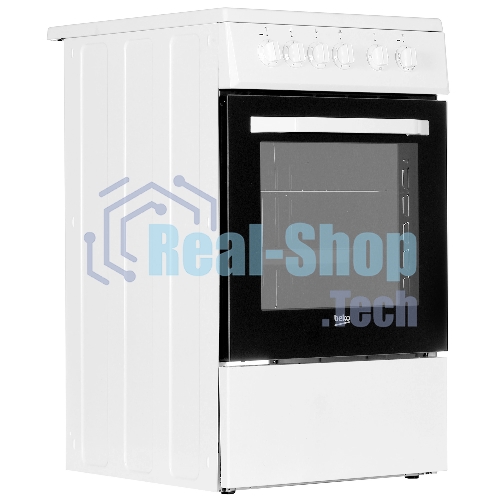 Плита электрическая Beko FFSS57000W белый, конфорок 4 электрических, духовка 60 л, 50 см x 85 см x 60 см