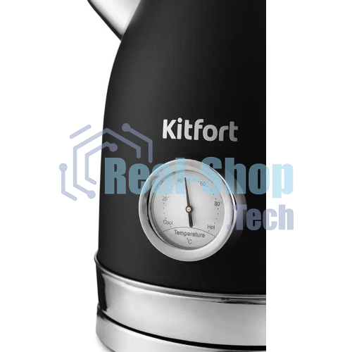 Чайник электрический Kitfort КТ-6102-1 черный с серебром
