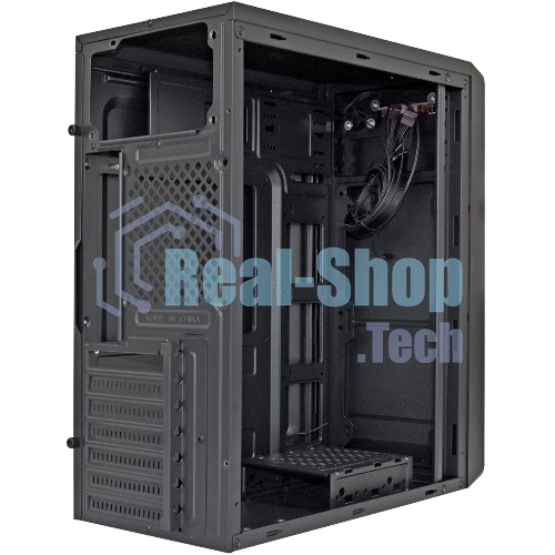 Компьютерный корпус Miditower ExeGate XP-332-UNS450 (ATX, БП UNS450 с вент. 12см, 2хUSB, аудио, черный)