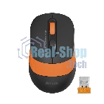 Мышь беспроводная A4Tech Fstyler FG10 черный/оранжевый, 2000 dpi, радиоканал, USB, кнопки - 4