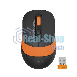 Мышь беспроводная A4Tech Fstyler FG10 черный/оранжевый, 2000 dpi, радиоканал, USB, кнопки - 4