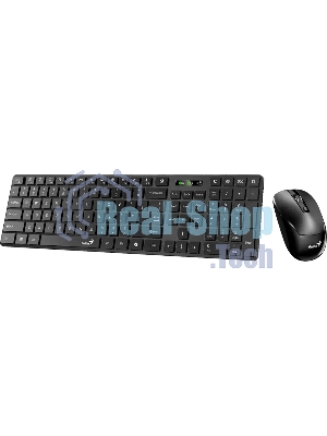 Комплект клавиатура+мышь Genius SlimStar 8250 беспроводной, USB, 1200 DPI, чёрный