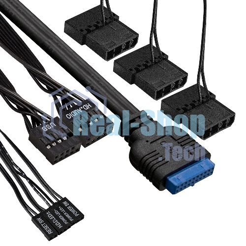 Компьютерный корпус Miditower ExeGate EVO-9202 (ATX, без БП, с окном, 1*USB+1*USB 3.0, аудио, 3 вент. 12см с RGb подсветкой)