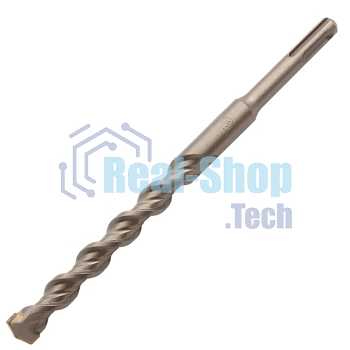 Бур по бетону Denzel двойная спираль, Cobalt W-tip, 16x210 мм, SDS PLUS