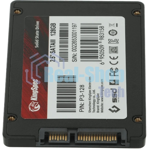 Накопитель SSD KingSpec P3-128, 128Gb, SATA, 2.5