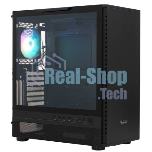 Компьютерный корпус PCCooler IE200 BK, Tempered Glass Full Tower, черный, TG, SPCC, 1x120мм ARGb E-ATX, ATX, mATX, mITX 180/380/220мм 4x2.5