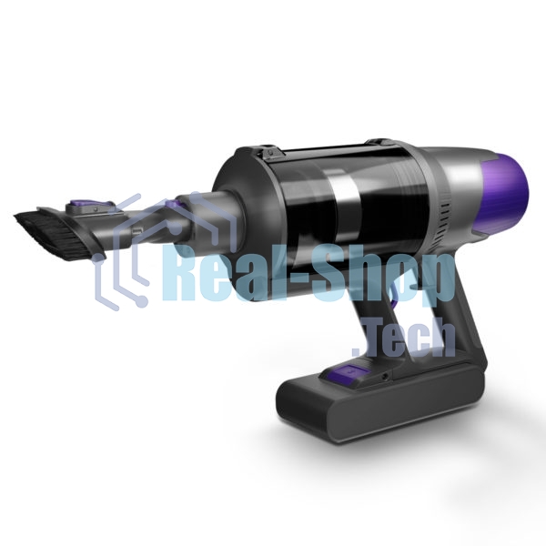 Пылесос вертикальный Centek CT-2572 фиолетовый/черный, питание от аккумулятора, 230 Вт, уборка сухая, пылесборник 1.2 л, работа от АКБ max 90 мин