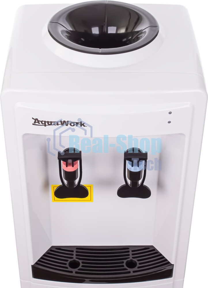 Кулер для воды Aqua Work 0.8-LR, верхняя загрузка, нагрев 96 °С, охлаждение 7 °С, белый с чёрным