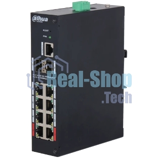 Коммутатор Dahua DH-HS4210-8GT-110, 8×1 Гбит/с + 2×1 Гбит/с SFP, управляемый