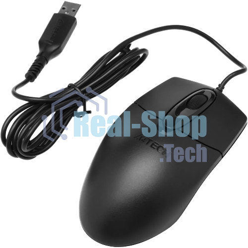 Мышь проводная A4Tech OP-720S черный, 1200 dpi, USB, кнопки - 3