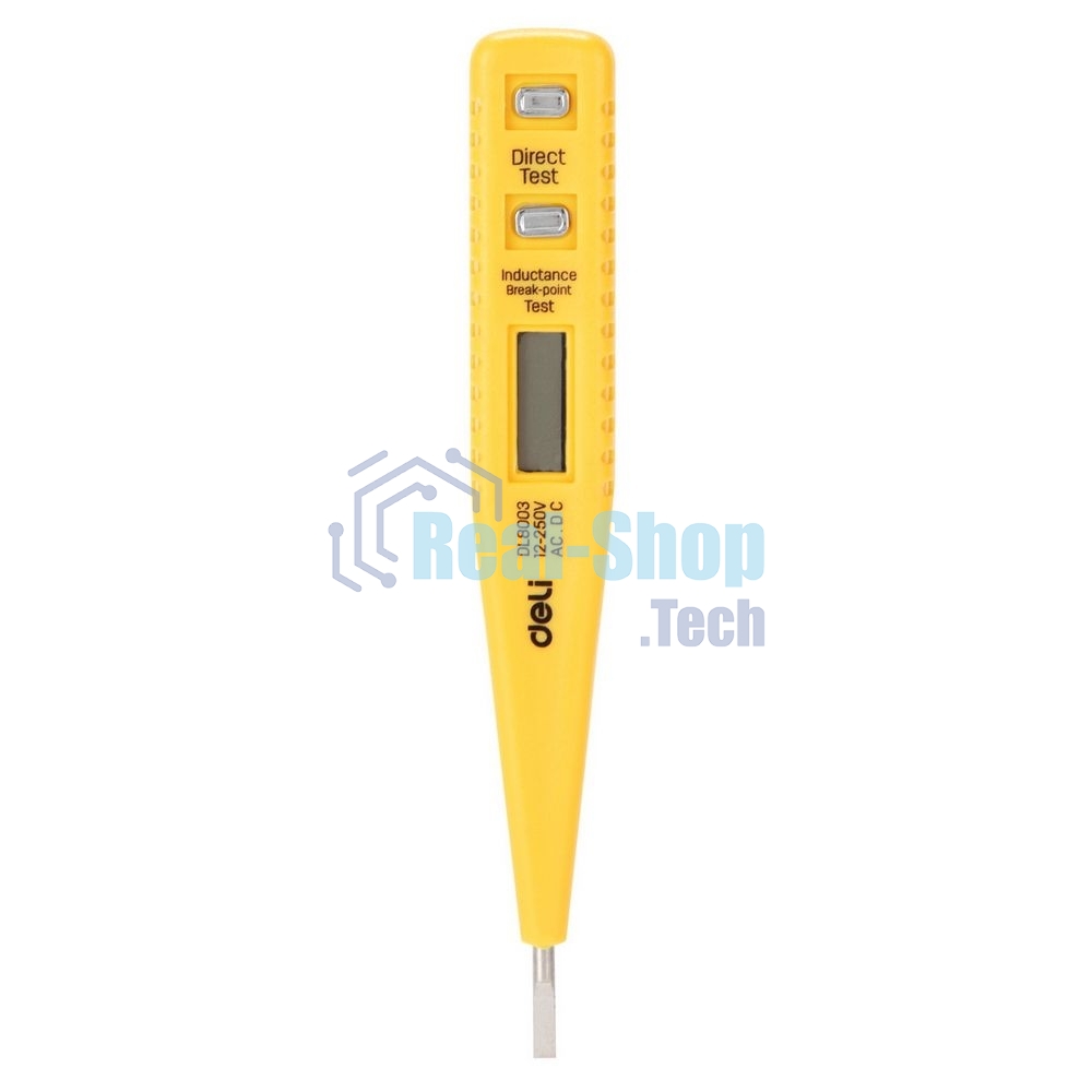 Индикаторная отвертка-тестер напряжения цифровая Deli DL8003 (12-250 В)