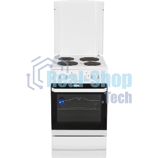 Плита электрическая Hansa FCEW54120 белый, конфорок 4 шт, духовка 62 л, 50 см x 85 см x 60 см