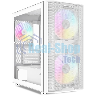 Корпус SAMA S30, Mini-Tower, белый, 2 x 140 мм, 1 x 120 мм