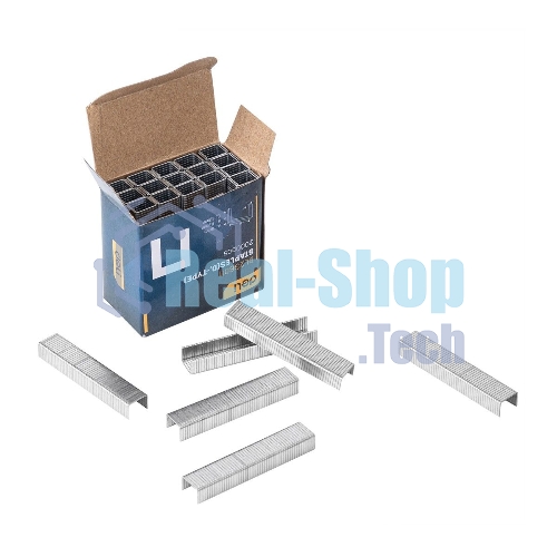 Набор скоб для степлера (Тип D) Deli DL238011 (8 х 11,2 х 1,2мм x 2000 шт) нержавеющая сталь.