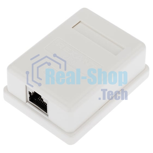 Рoзетка компьютерная внешняя Rexant 1-порт RJ-45 (8P8C), FTP экранированная, категория 6