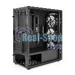 Компьютерный корпус Miditower ExeGate EVO-9202 (ATX, без БП, с окном, 1*USB+1*USB 3.0, аудио, 3 вент. 12см с RGb подсветкой)