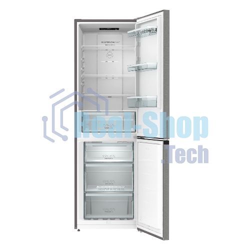 Холодильник Gorenje NRKE62XL серебристый металлик двухкамерный 203/99л морозилка снизу, No Frost