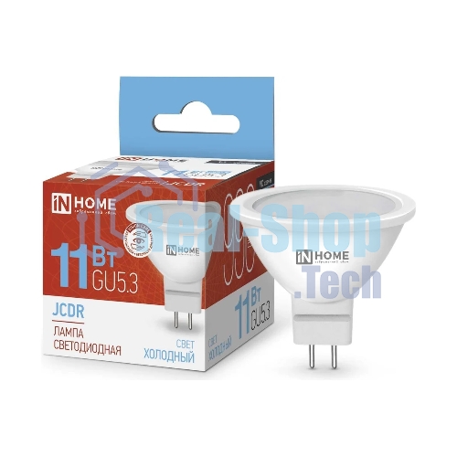 Лампа светодиодная IN HOME LED-JCDR-VC (4690612024745) 11 Вт 230В GU5.3 6500К 990лм