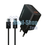 Сетевое зарядное устройство MORE CHOICE (4610196409912) NC60a черный - СЗУ 1USB-C 3.0A PD 20W быстрая зарядка для Type-C