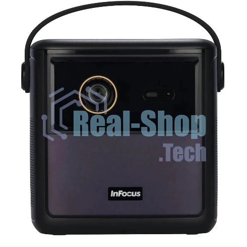 LED проектор InFocus IN3018SL Crusader Master DLP, 450 lm, FullHD, (1.2:1), HDMI 2.0 (eARC) USB-A 2.0, AUX, Bluetooth 5.1/BLE, wi-fi 2.4/5GHz, 2х10W Dolby Audio, до 25000ч., 1.57 кг батарейка