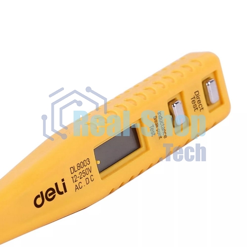 Индикаторная отвертка-тестер напряжения цифровая Deli DL8003 (12-250 В)