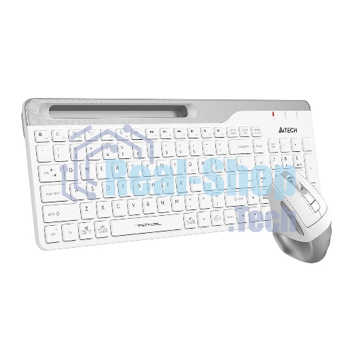 Комплект клавиатура+мышь A4Tech FStyler FB2535C беспроводной, USB + Bluetooth, 2000 DPI, белый