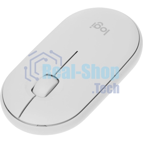 Мышь беспроводная Logitech Pebble M350 белый, 1000 dpi, радиоканал, Bluetooth, USB, кнопки - 3