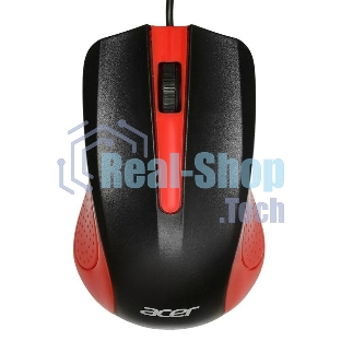Мышь проводная Acer OMW012 черный/красный, 1200 dpi, USB, кнопки - 3