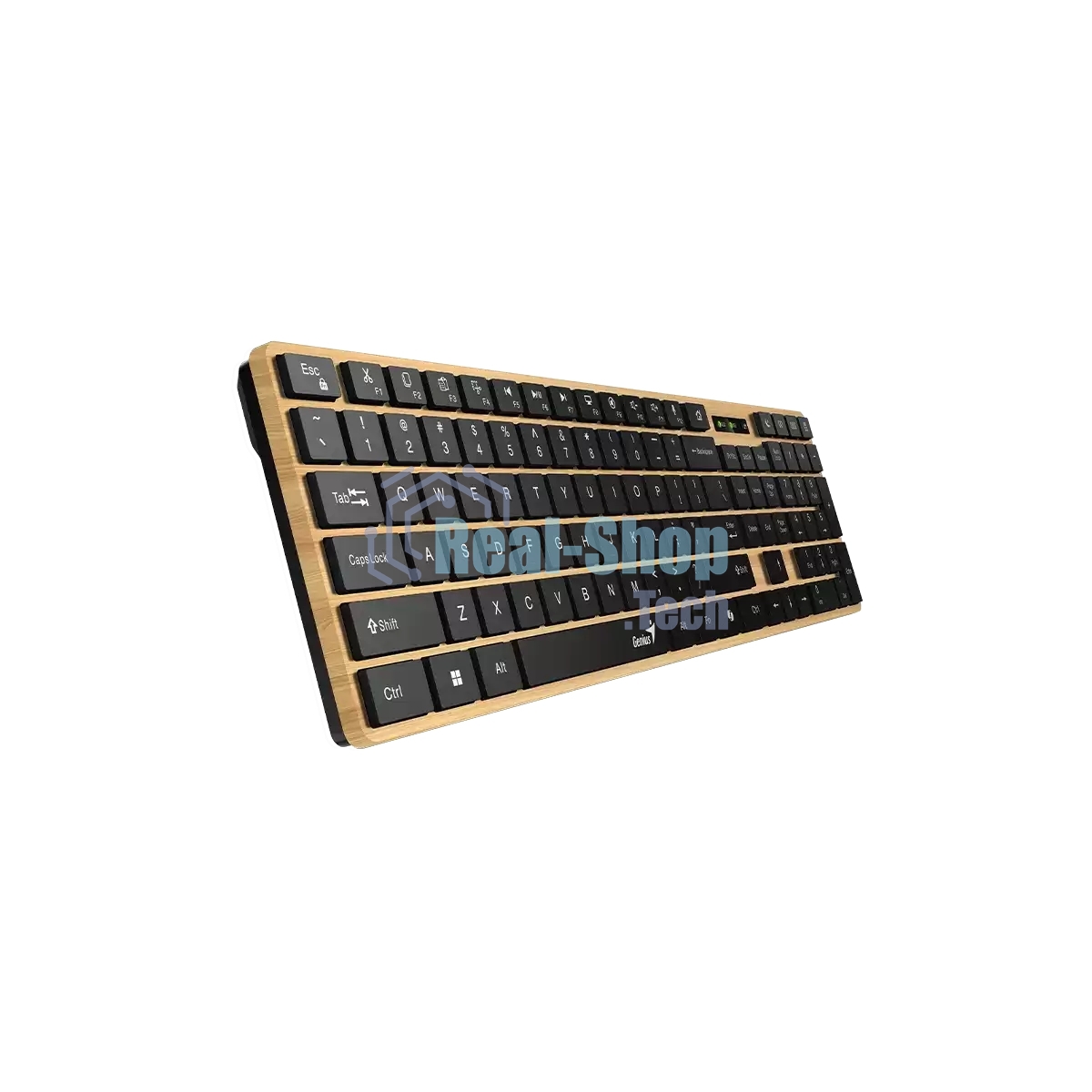 Клавиатура Genius Slimstar 7250BT гибридная, Bluetooth, радиоканал, сосновое дерево/чёрный