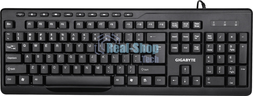 Комплект клавиатура+мышь Gigabyte GK-KM6300 проводной, USB, 1000 DPI, чёрный