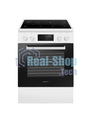 Плита электрическая MAUNFELD MIC611W01TD белый, конфорок 4 электрических (индукционных), духовка 59 л, 60 см x 84.5 см x 63 см