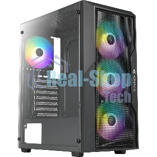 Компьютерный корпус Azza Fighter черный без БП ATX 4x120мм 2x140мм 2xUSB2.0 1xUSB3.0 audio bott PSU