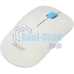 Мышь беспроводная Acer OMR205 белый/голубой, 1200 dpi, радиоканал, USB, кнопки - 3