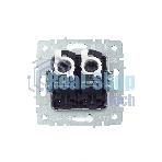 Розетка компьютерная двойная IEK BRITE РК10-2-БрЖ кат.5E RJ45 жемчуг