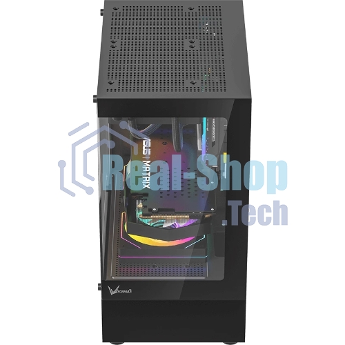 Компьютерный корпус AeroCool/Formula Crystal Z1CM черный без БП mATX 5x120мм 1xUSB3.0 audio bott PSU