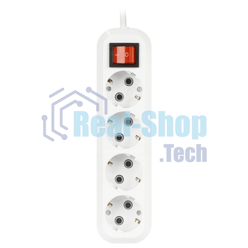 Удлинитель Smartbuy (SBE-16-4-02-ZS) 4 гнз х 2,0 м (16А/3.5 кВт, ПВС 3х1.0)